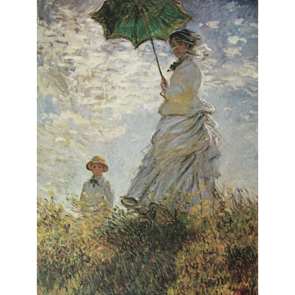 vintage Claude Monet Woman with a Parasol Print National Gallery of Art DC 53088
